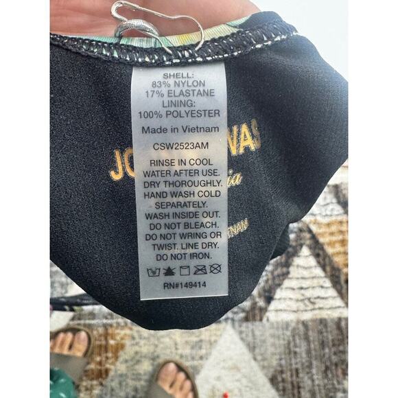 Johnny Was CSW2523AM Black Butterfly Cross Back One Piece Multicolor Size S NWT - Picture 9 of 12